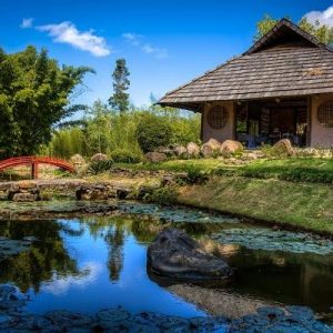 Lake house in Lankester Botanical Gardens, Cartago