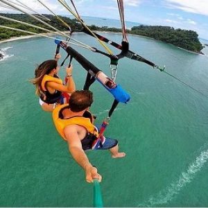 Parasailing in the Pacific Ocean at Manuel Antonio, Costa Rica