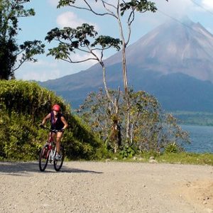 Biking through the Arenal volcano